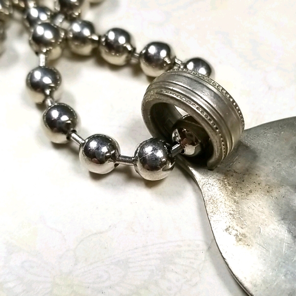 Hand Crafted Repurposed Vintage Spoon Ball Chain Necklace - Picture 10 of 16